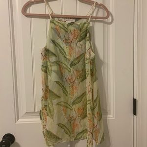 BCBGeneration Floral Top Green Small Flowy